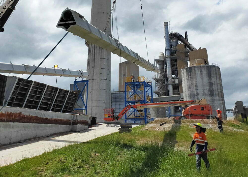 Conveyor-Industries-Installation-Cement conveyor industries install