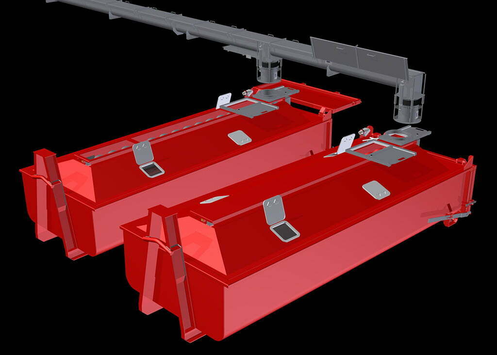 conveyor industries self-levelling skip bins